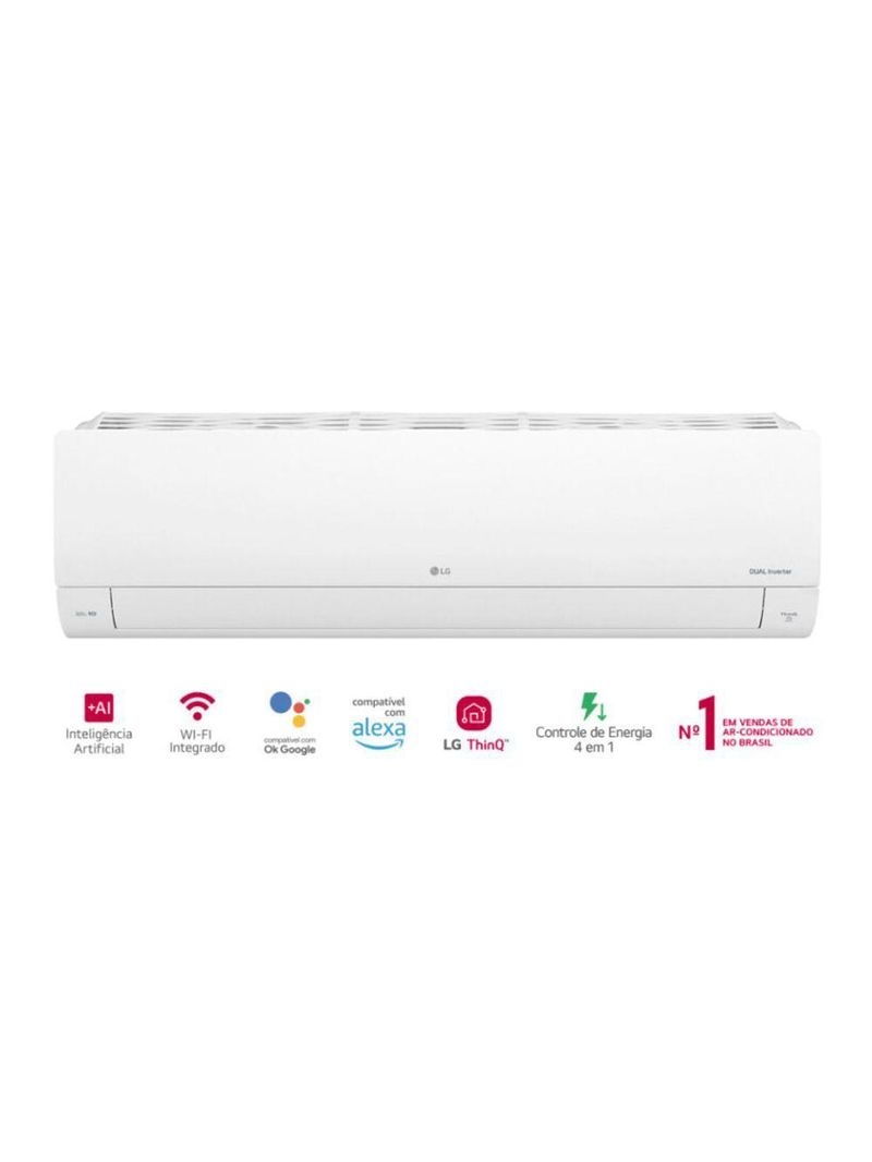 Ar Condicionado Split LG DUAL Inverter AI Voice 12000 BTUs Frio 220V S3-Q12JA31L
