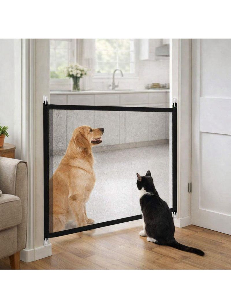 Tela Rede Protetora Pet Cães Gatos 110x73cm Removível Porta
