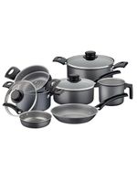 Jogo De Panelas Tramontina Turim Em Alumínio Antiaderente Starflon Grafite 7 Peças