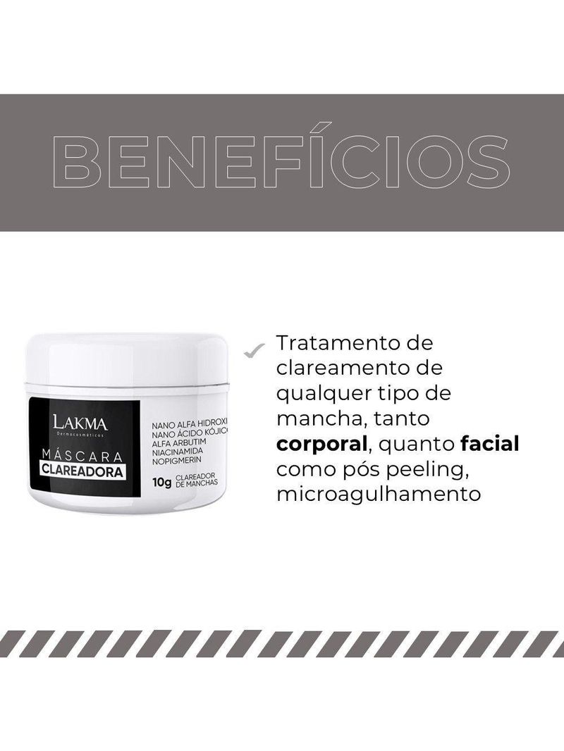 Máscara Clareadora Facial Antidade Esfoliante 10g Lakma