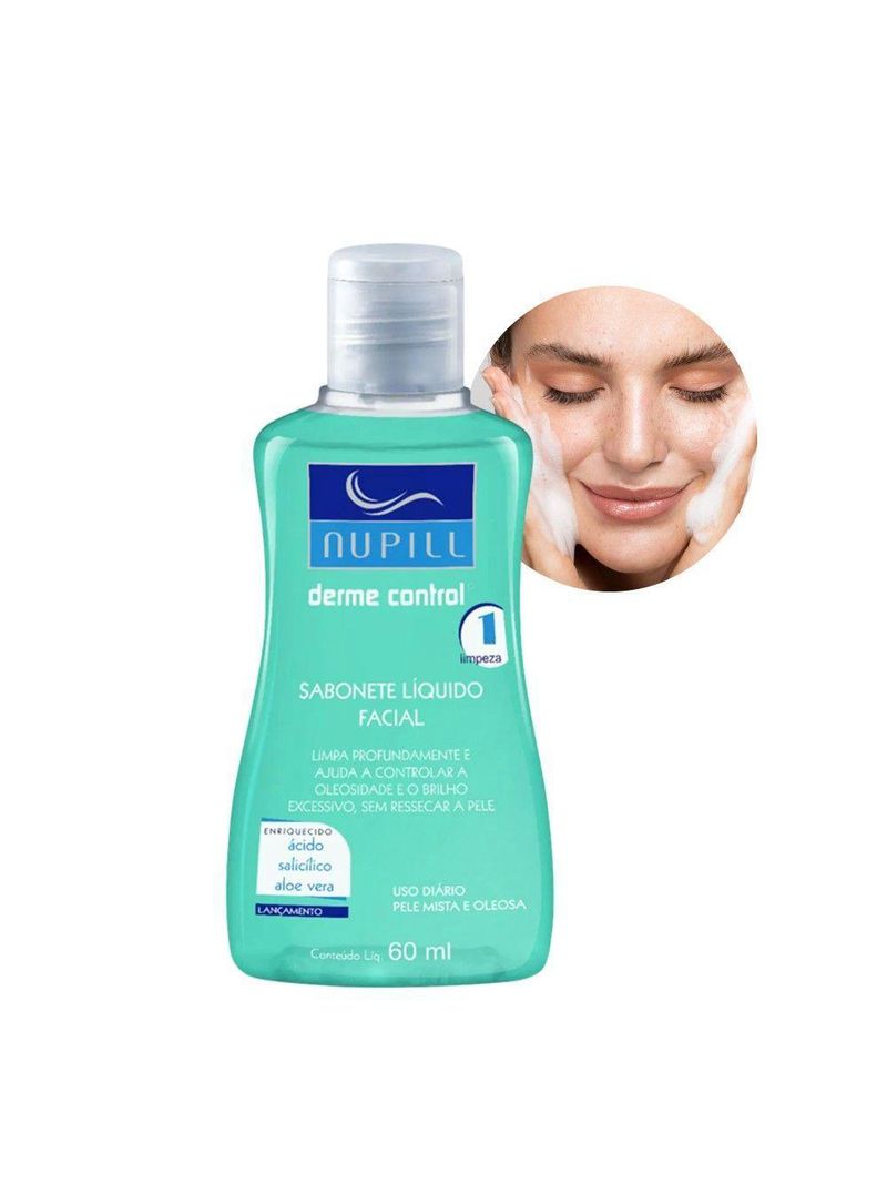 Mini Sabonete Líquido Facial Antioliosidade Dermecontrol 60ml