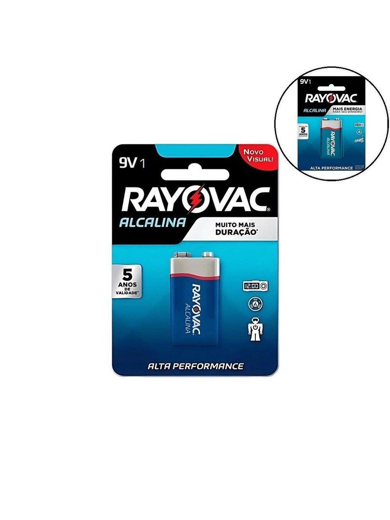 Bateria Alcalina Rayovac 9v C- 1 Unid
