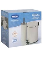 Conjunto ágata Lixeira 3l E Escova Para Vaso Sanitário - Mor