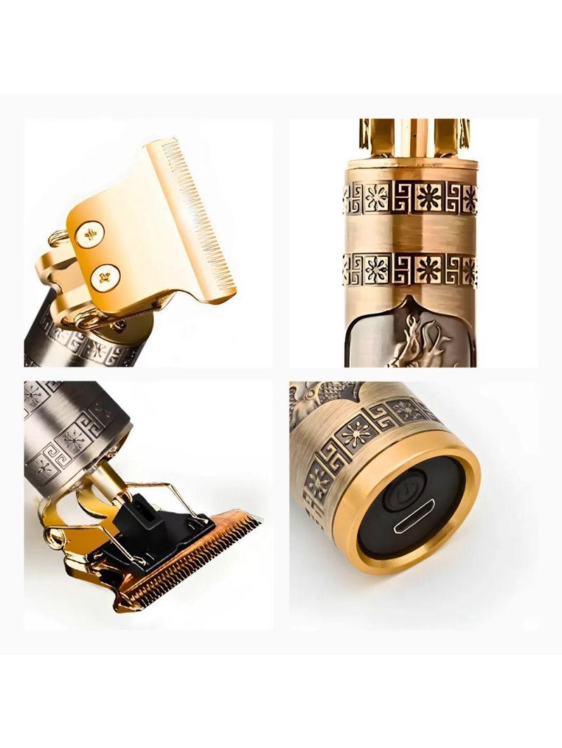 Máquina De Corte Masculina Profissional Usb Com Ajuste Zero E Motor Silencioso