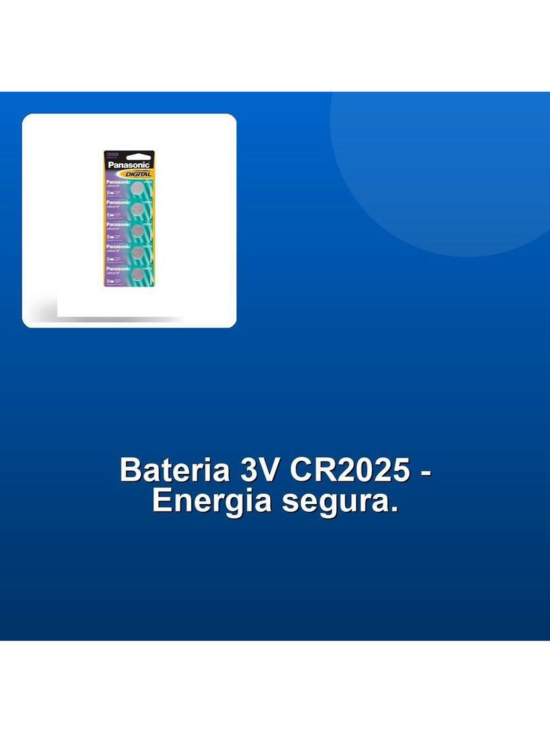 Bateria Lithium 3v Cr2025-1bt 5x