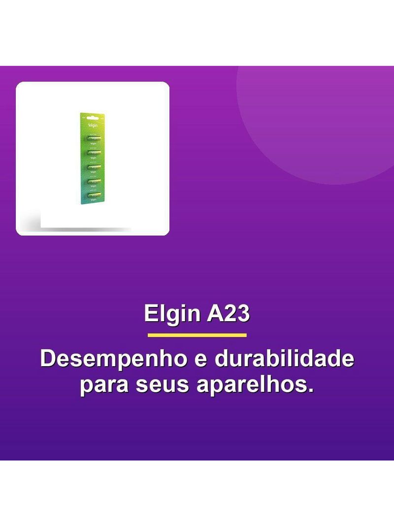 Bateria Alcalina Elgin A23 C- 5 Unid