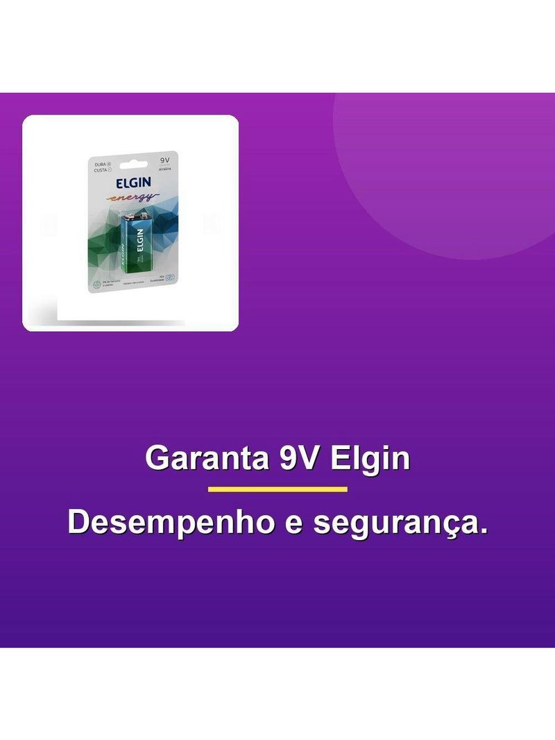 Elgin Bateria Alcalina 9v Blister C/ 1 Unid