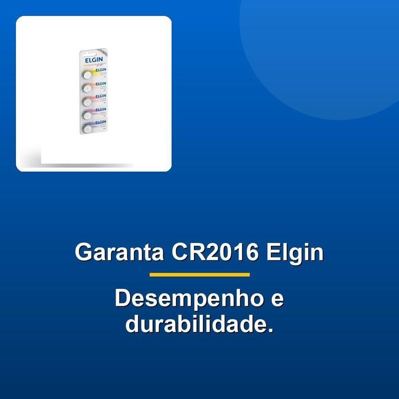 Bateria Lithium Elgin Cr2016 3v C- 5 Unid