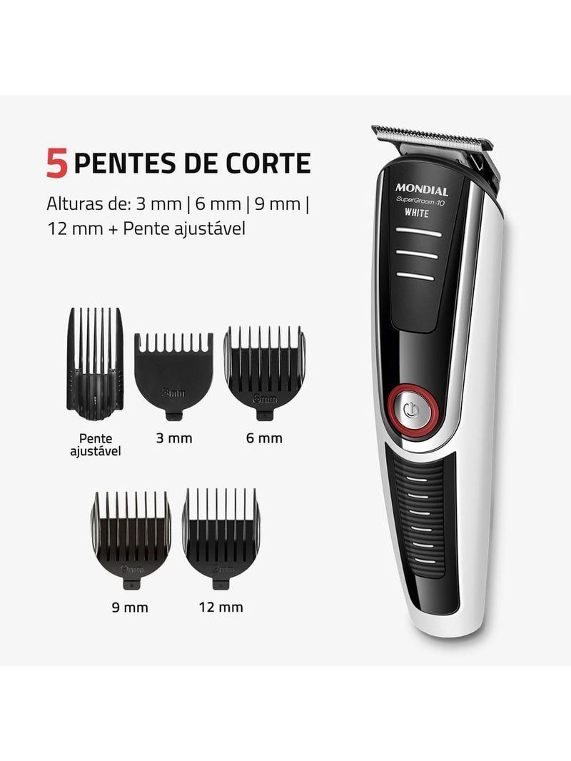 Aparador De Pelos Supergroom Mondial Bg-08 Bivolt