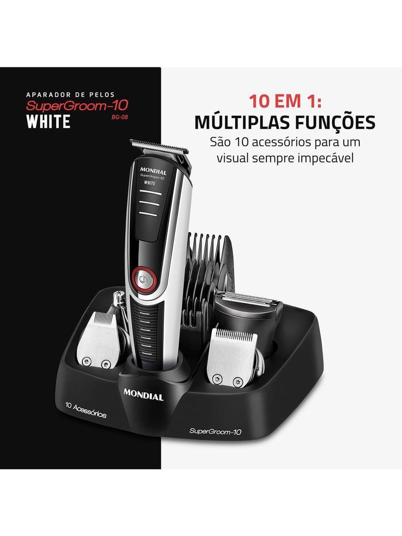 Aparador De Pelos Supergroom Mondial Bg-08 Bivolt