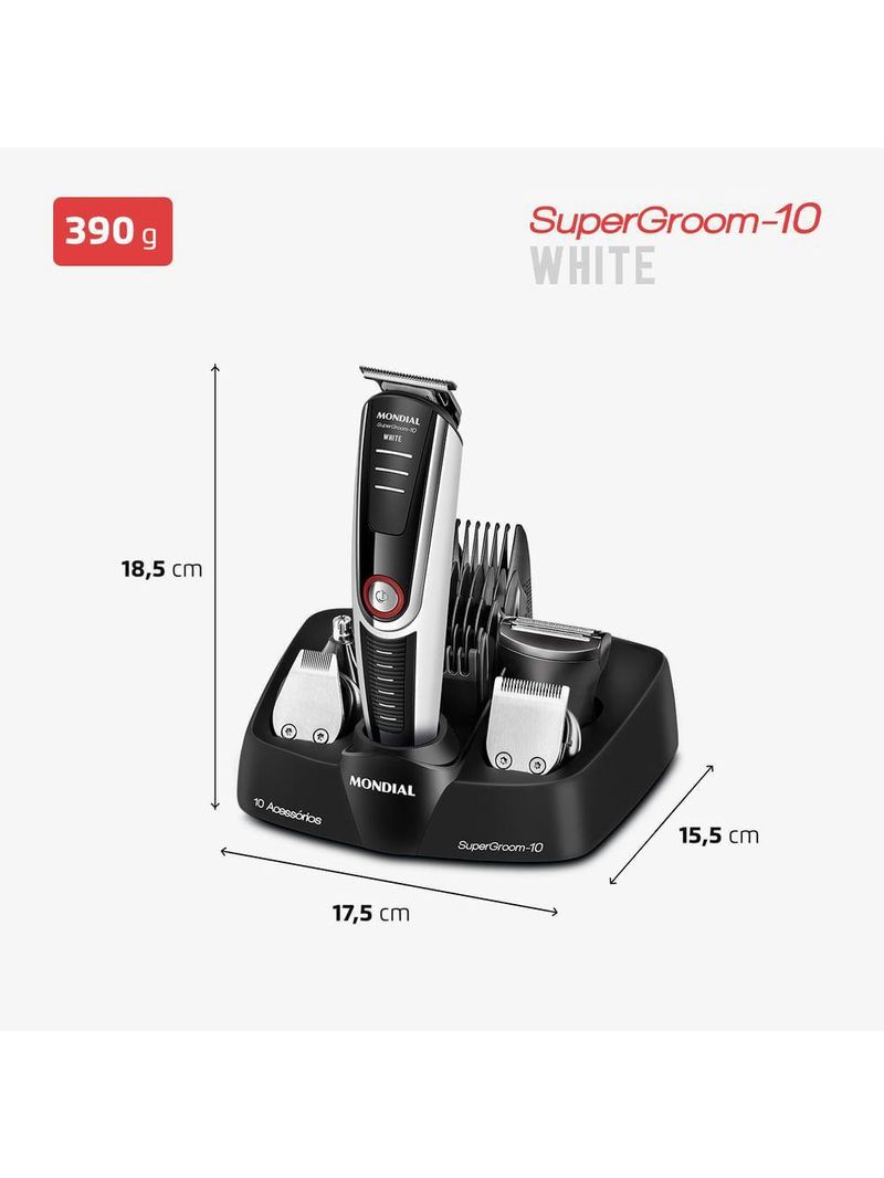 Aparador De Pelos Supergroom Mondial Bg-08 Bivolt