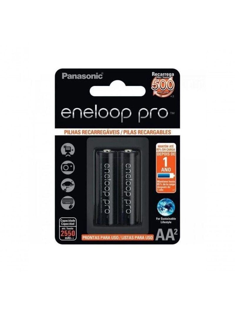 Panasonic Pilha Recarregável Eneloop Pro Aa C- 2