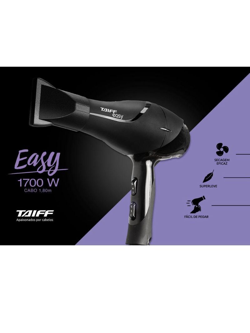 Secador Easy 1700w Taiff Preto 127 V