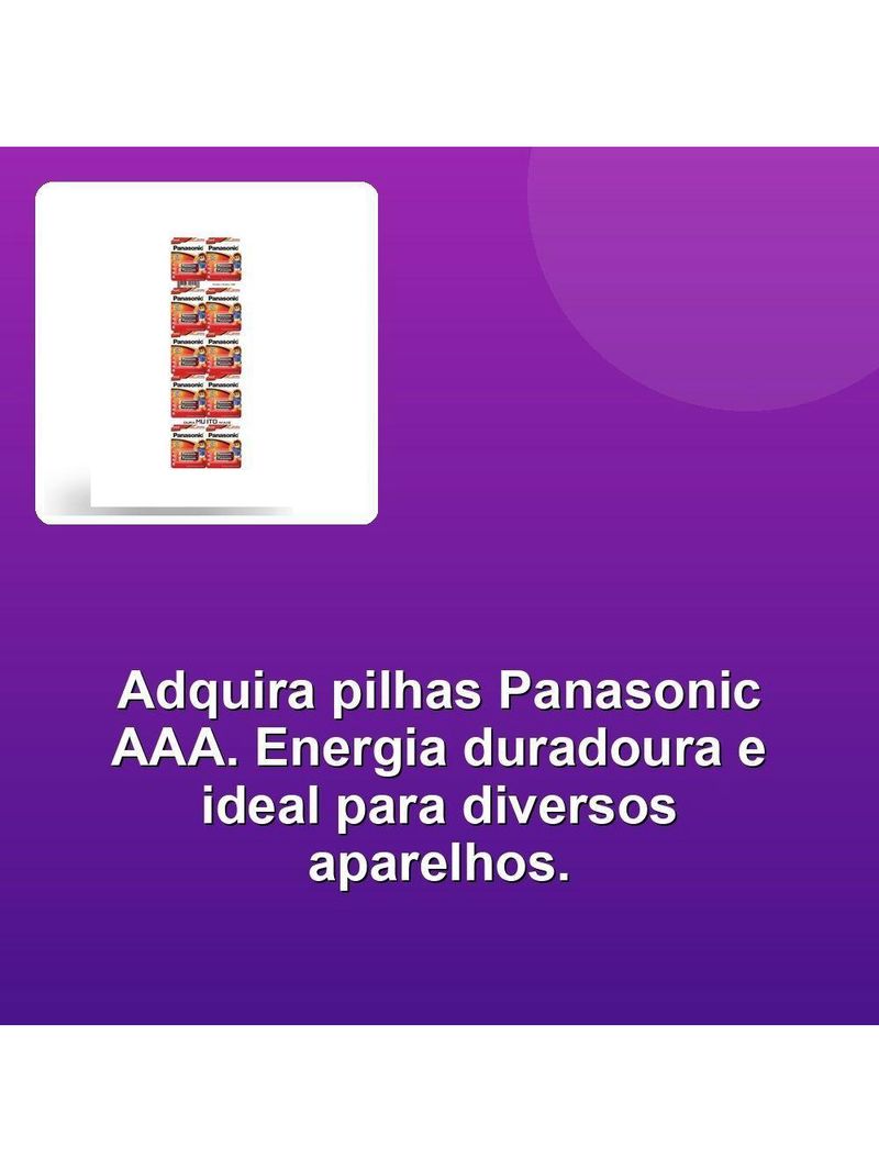 Panasonic Pilha Alcalina Aaa Lr03 × 20 - Bli -20