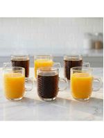 Jogo Copos De Vidro Caneca Xícara De 250ml Conjunto Kit 6pçs