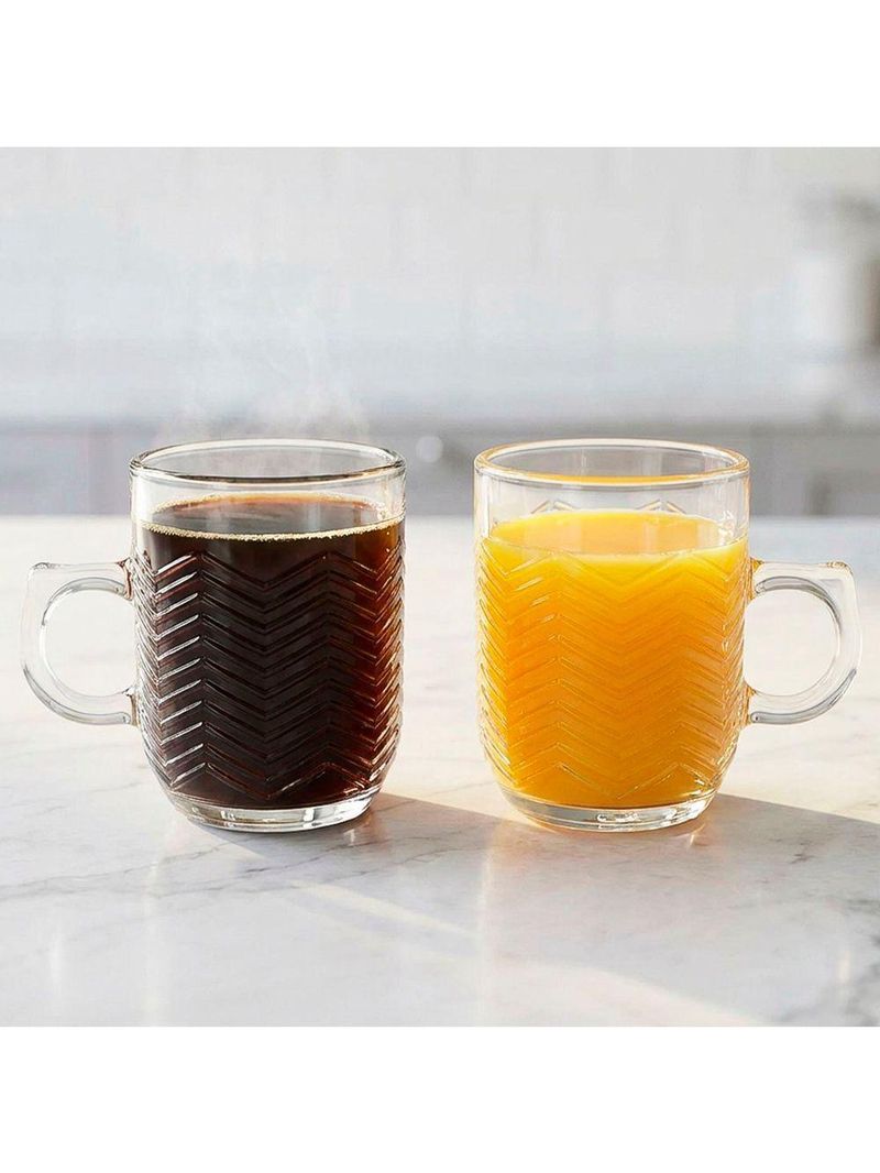 Jogo Copos De Vidro Caneca Xícara De 250ml Conjunto Kit 6pçs