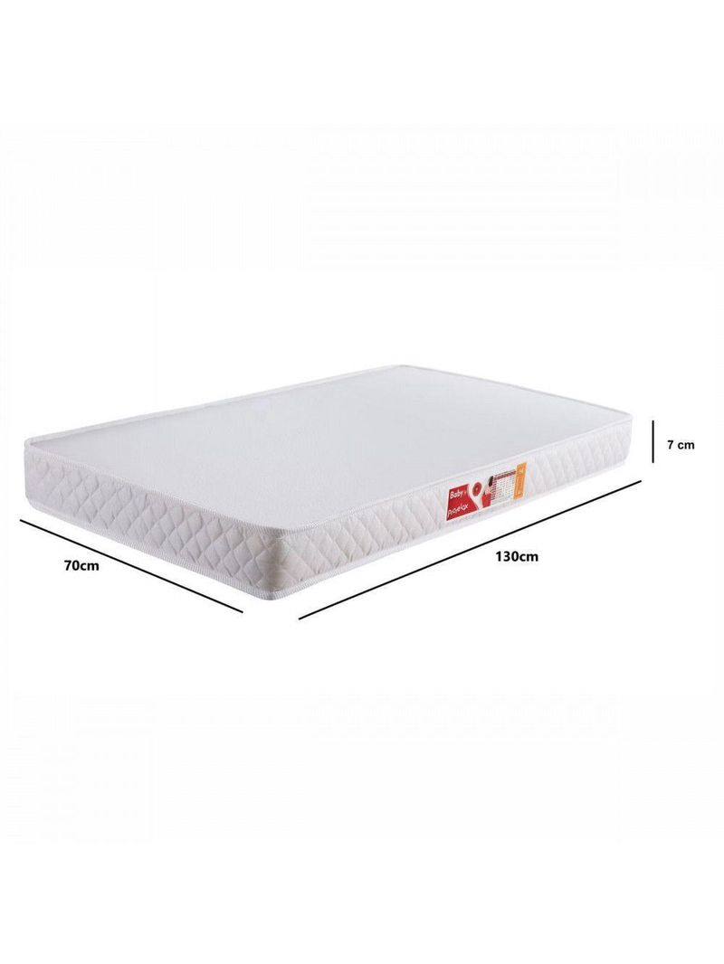 Colchão De Berço Baby D18 70x130x07 Branco Liso Prorelax Branco