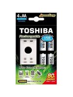 Carregador De Pilha Usb Toshiba 4 Pilhas Aa