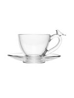 Xícara De Chá De Cristal Ecológico Com Pires Bird 180ml Wolff