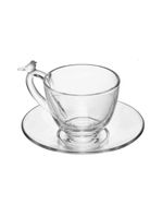 Xícara De Chá De Cristal Ecológico Com Pires Bird 180ml Wolff
