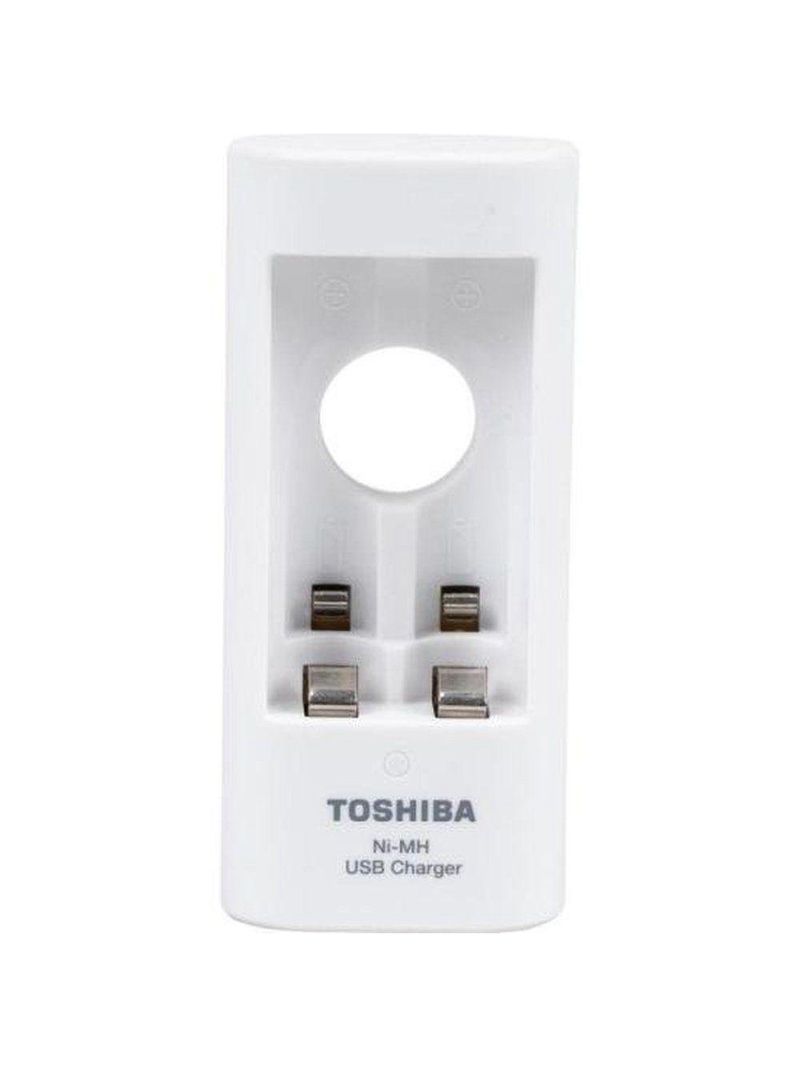Carregador De Pilha Usb Toshiba 4 Pilhas Aa