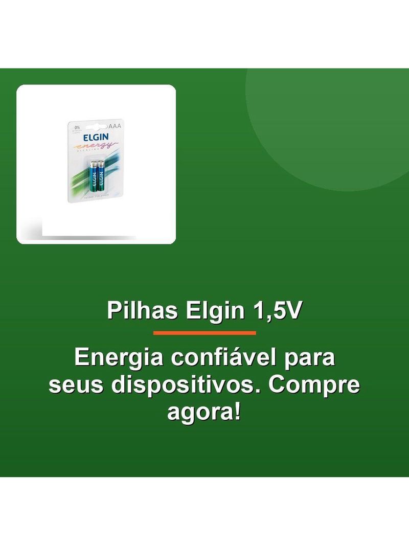 Pilha Alcalina Elgin Aaa 1,5v C-2