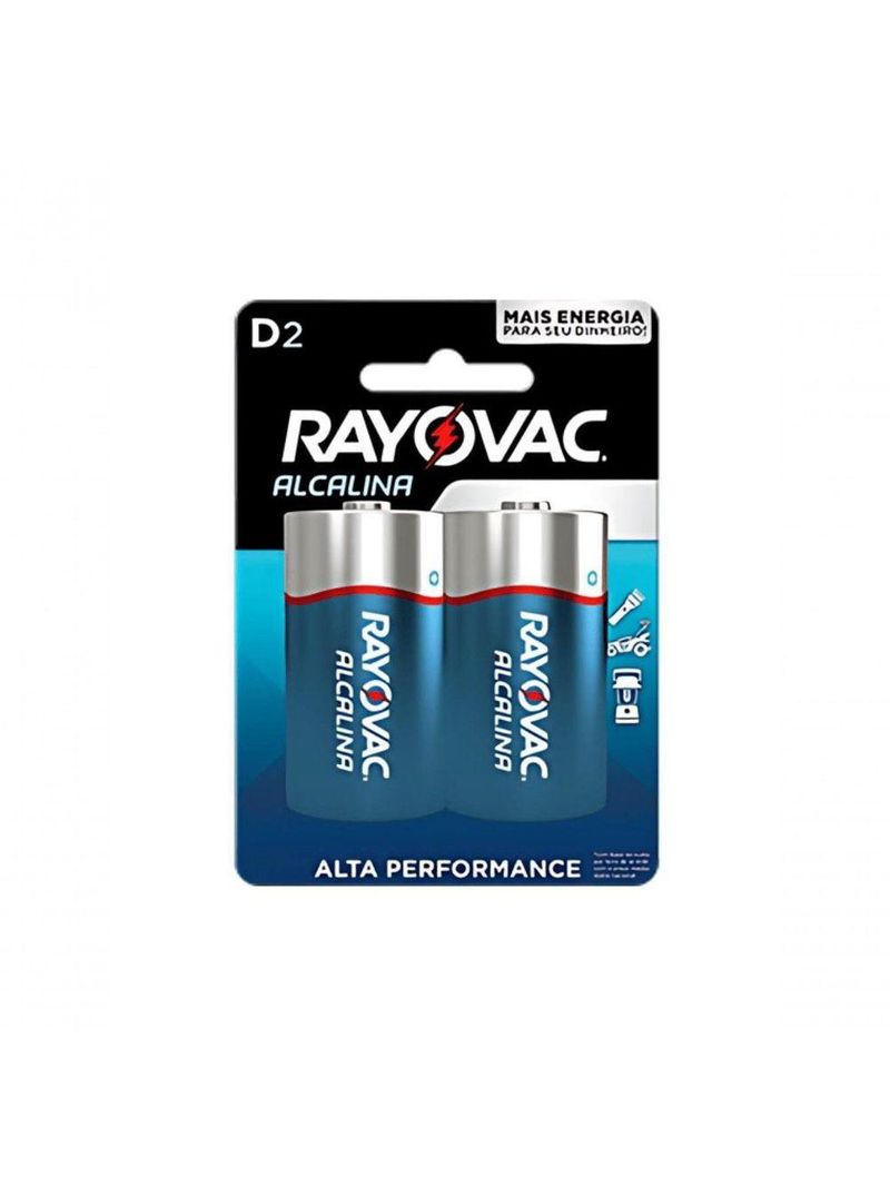 Pilha Alcalina D 1,5v Com2 Unidades