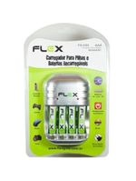 Carregador De Pilhas Aa-aaa-9v Bivolt Flex