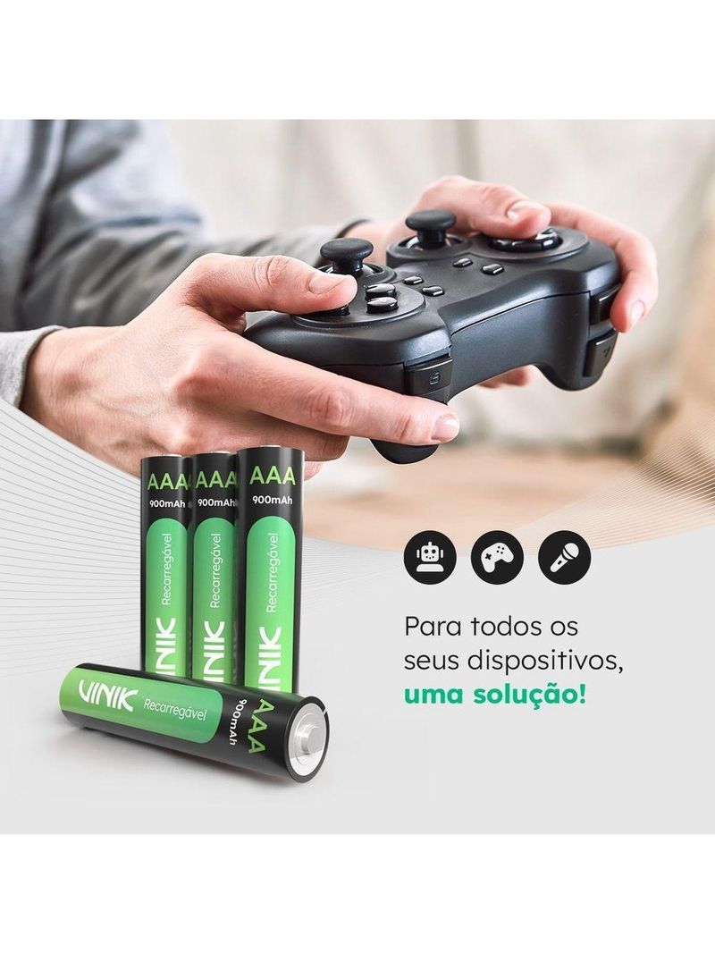 Pilha Recarregável Aaa 900mah C-2