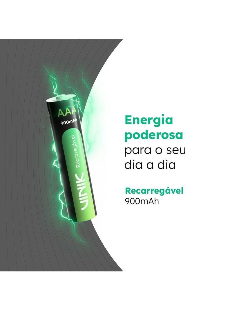 Pilha Recarregável Aaa 900mah C-4