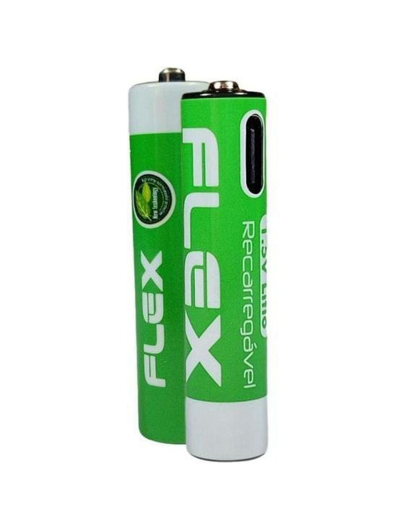 Pilha Recarregável Aaa 15v 1200mah C-4 Pilhas Flex
