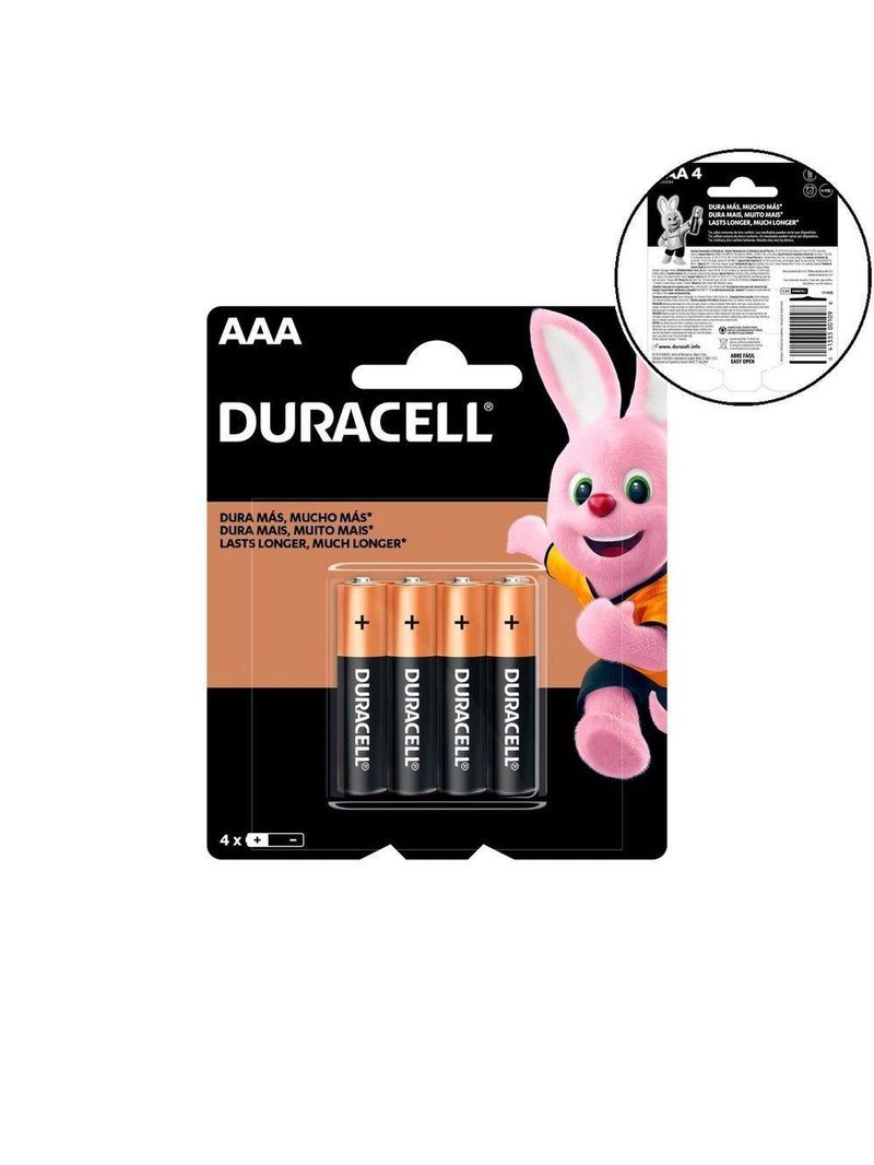 Pilha Alcalina Aaa 1,5v Duracell C-4