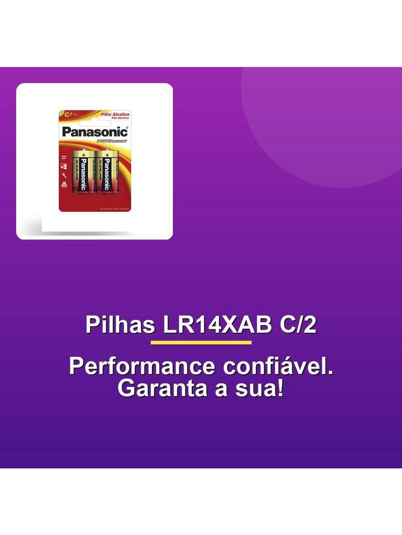 Pilha Alcalina C Lr14xab C-2
