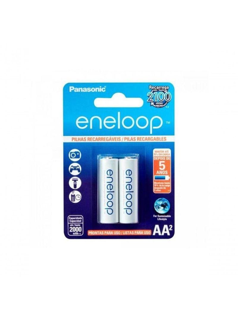 Pilha Recarregável Aa 12v 2000mah Eneloop Panasonic Car -2