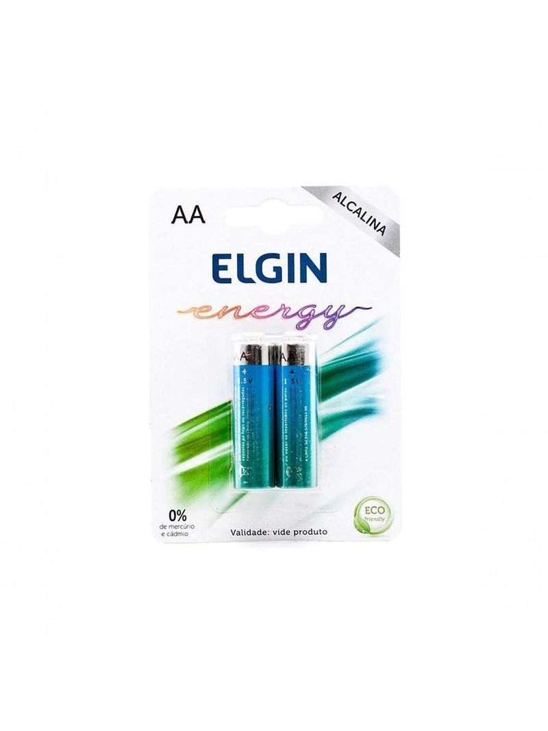 Pilha Alcalina Elgin Aa 1,5v C-2 Unid