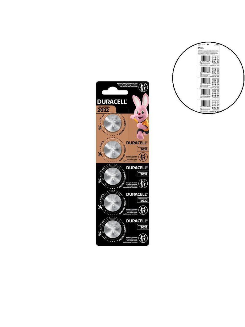 Pilha Moeda Lithium 3v Cr2032 Duracell Com5 Pilhas