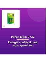Pilha Alcalina Elgin D C-2