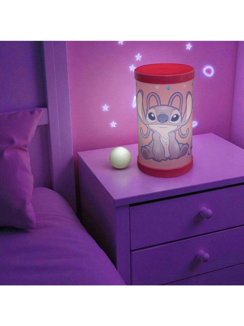 Luminária Abajur Angel Stitch Disney Luz Difusa 110-220V Oficial Rosa