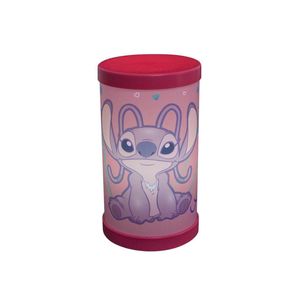 Luminária Abajur Angel Stitch Disney Luz Difusa 110-220V Oficial Rosa