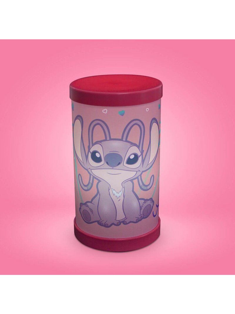 Luminária Abajur Angel Stitch Disney Luz Difusa 110-220V Oficial Rosa