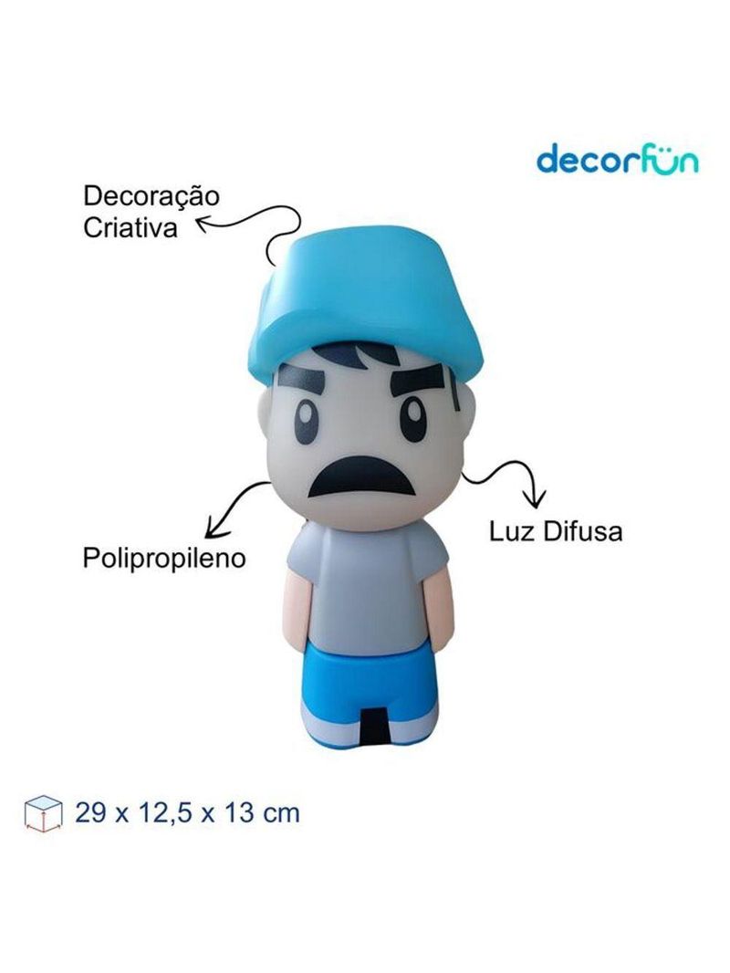 Luminária 3d Seu Madruga Luz Difusa Decoração Criativa