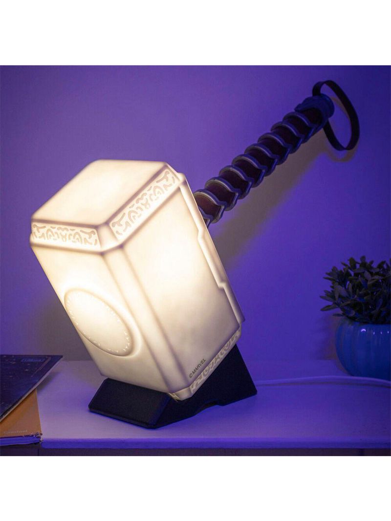Luminária 3d Marvel Martelo Thor Decoração Geek Temática Realista