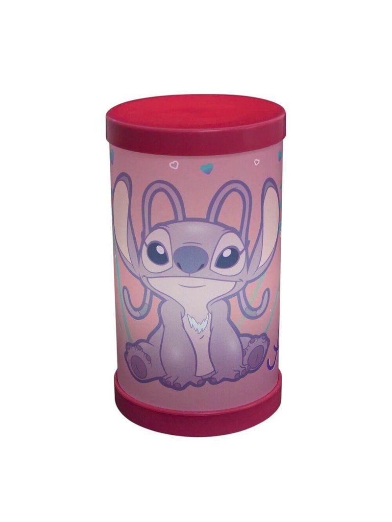 Luminária Abajur Angel Stitch Disney Luz Difusa 110-220V Oficial Rosa