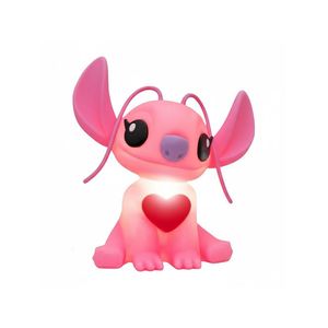 Luminária 3d Angel Stitch Com Coração Disney Decoração Criativa