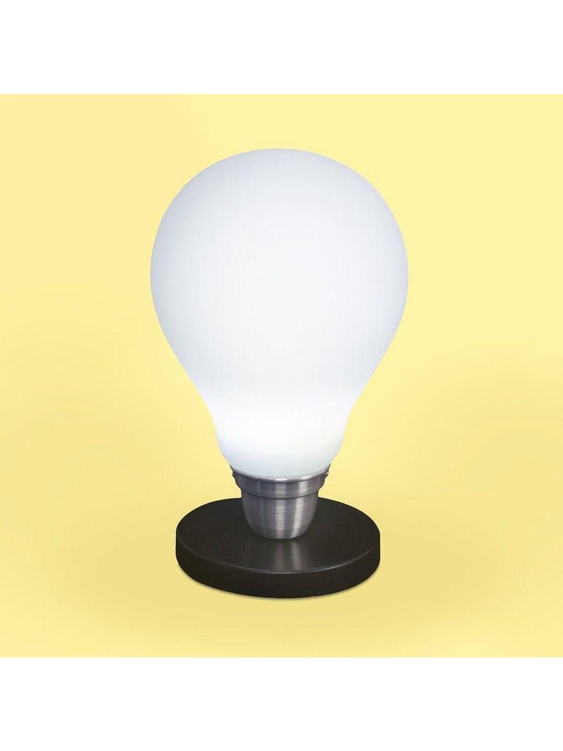 Luminária Lâmpada 3d De Mesa Branca Com Base Bivolt