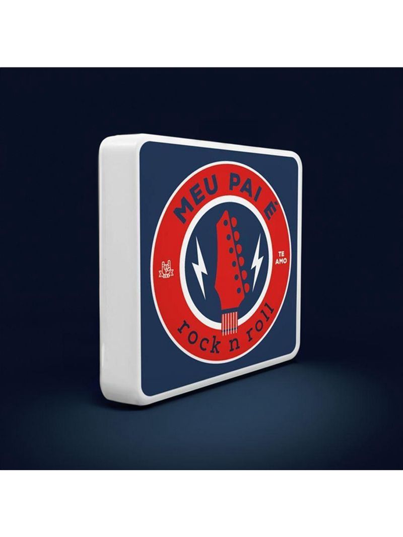Luminária Box Slim Meu Pai é Rock Usb