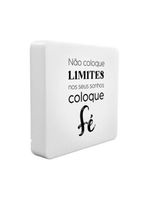 Luminária Box Slim Coloque Fé Usb