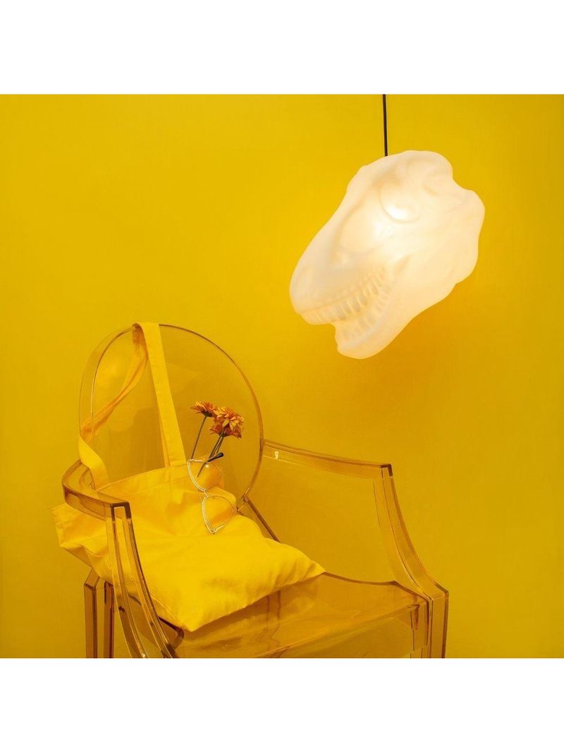 Luminária Crânio T-rex Pendente