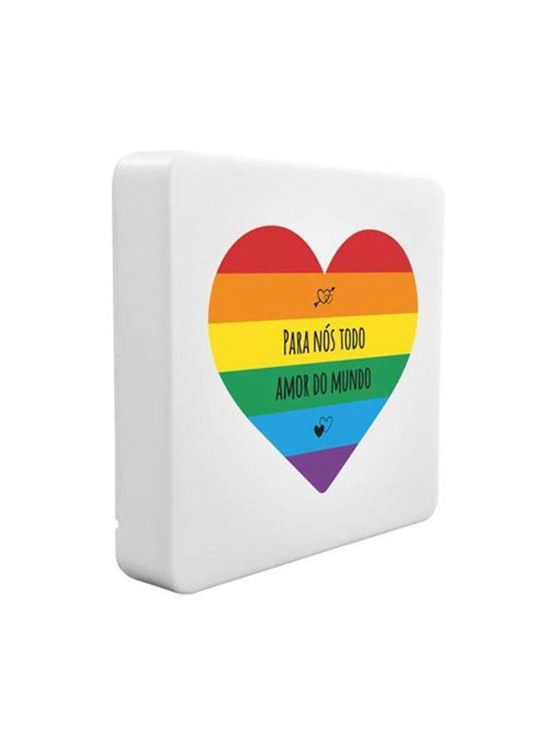 Luminária Box Slim Todo Amor Do Mundo Usb