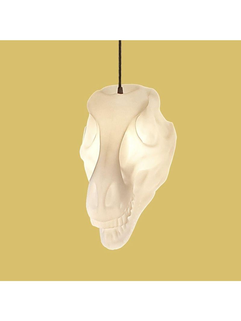 Luminária Crânio T-rex Pendente